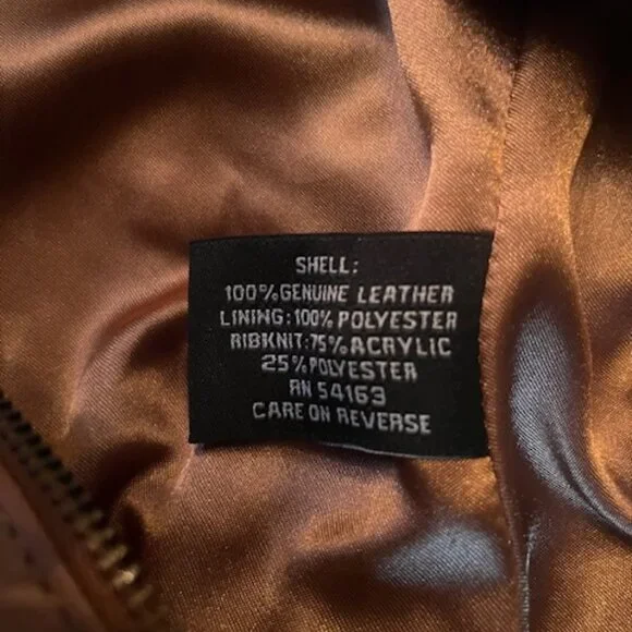 Guess Genuine Leather Jacket Color Size M - Picture 4 of 4